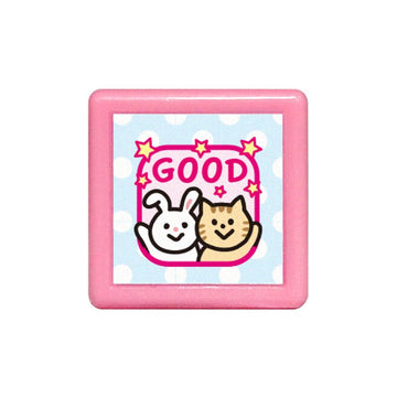 Kodomo No Kao | Sello Entintado Rabbit & Cat GOOD