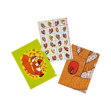 Hobonichi | Set de 2 Portafolios A6 100%ORANGE (Squirrel’s Moving Day)
