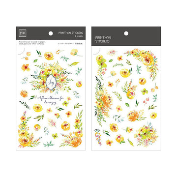 MU LifeStyle | Pegatinas Transferibles 143 Golden Flowers