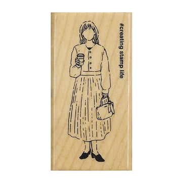 Kodomo No Kao | Sello Mini I Love Stamp Coffee Girl
