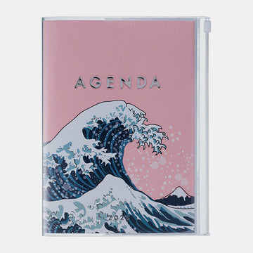 Mark's | A5 Kanagawa Agenda Wave Pink 2025-2026 (Weekly)
