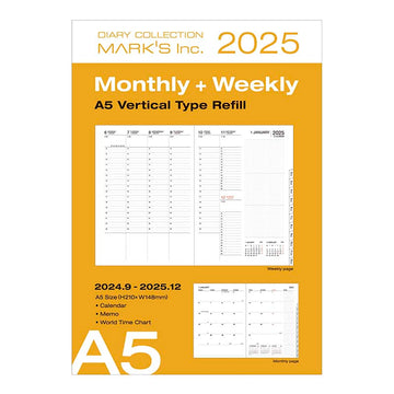 Mark's | Agenda replacement A5 2025-2026 (weekly)