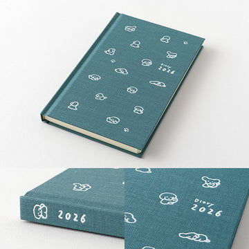 Midori | Agenda Diario Book B6 Dog Blue Green 2026 (Semanal)