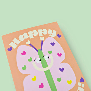 Good Thanks Paper | Tarjeta de Felicitación Butterfly Birthday