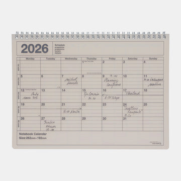 Mark's | 2026 m Beige calendar notebook