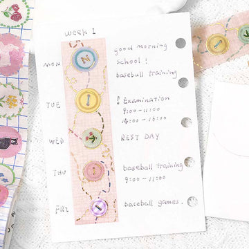 Bgm | FOIL Colored Button Washi Tape