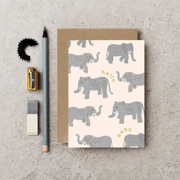 Katie Leamon | Tarjeta de Felicitación CUB Baby Elephant