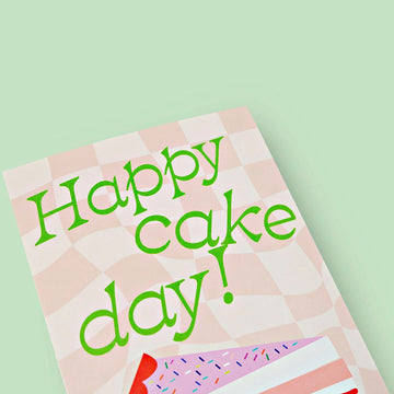 Good Thanks Paper | Tarjeta de Felicitación Cake Day Birthday