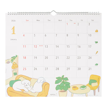 Midori | Calendario de Pared L 2026 Dog