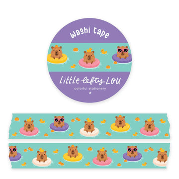 Little Lefty Lou | Capybara Summer Floaties Washi Tape
