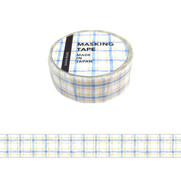 Mind Wave | Pattern Check Blue & Yellow Washi Tape