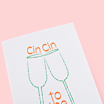 Good Thanks Paper | Tarjeta de Felicitación Cin Cin To the Newlyweds Wedding