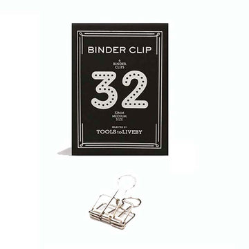 Tools To Liveby | Binder Clips Plateado (32mm)