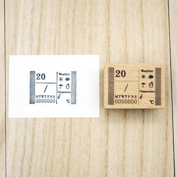 Art CO | Date Weather Temperature Stamp