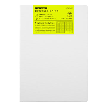 Midori | Agenda Rígida A4 2026 Blanco (Mensual)