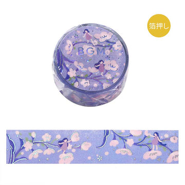 BGM | Foil Flower Story Light Purple Washi Tape