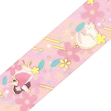 Bgm | FOIL FLOWER STORY PEACH FLOWER WASHI TAPE