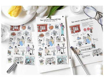 Infeel.me | Four Seasons Seenery and Song Romantic Cafe Stickers