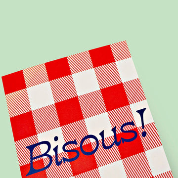 Good Thanks Paper | Tarjeta de Felicitación Frenchie Bisous Love