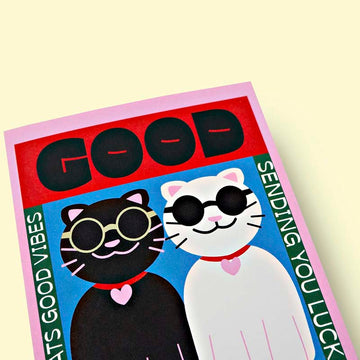 Good Thanks Paper | Tarjeta de Felicitación Good Luck Cats