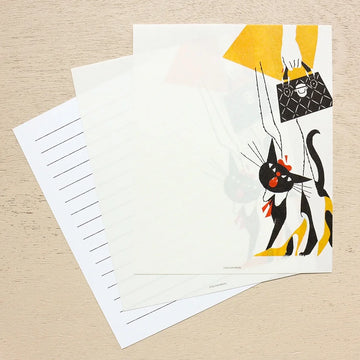 Cozyca | Kuroneko Design Black Cat Robin B letter set