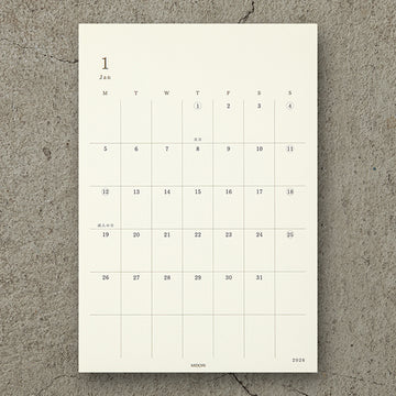Midori | Pegatinas MD Midori Calendario L 2026