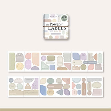 MU LifeStyle | Librillo de Pegatinas Page-Turn Die Cut Washi Tape 01 The Power Of Labels