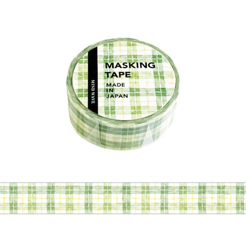 Mind Wave | Pattern Check Green Washi Tape