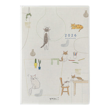 Midori | Agenda Pocket B6 Cat 2026 (Semanal)