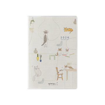 Midori | Agenda Pocket Mini Cat 2026 (Mensual)