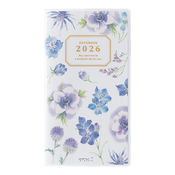 Midori | Agenda Pocket Slim Country Time Flower 2026 (Mensual)