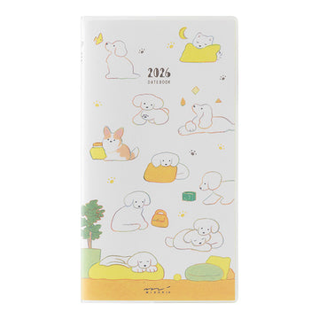 Midori | Agenda Pocket Slim Dog 2026 (Mensual)