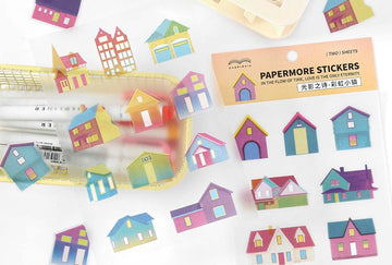 Papermore | Pegatinas Poetry Of Light And Shadow Rainbow Houses