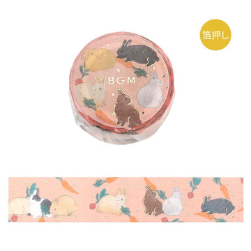 BGM | Foil Rabbit Country 3 O'clock Snack Washi Tape