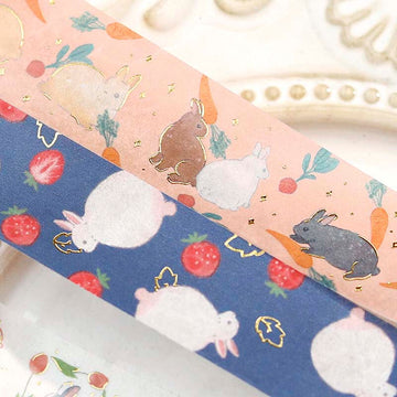 Bgm | FOIL Rabbit Country 3 O'CLock Snack Washi Tape