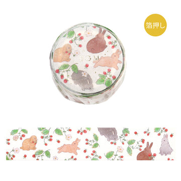 BGM | Foil Rabbit Country Raspberry Washi Tape