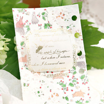 Bgm | Foil Rabbit Country Raspberry Washi Tape
