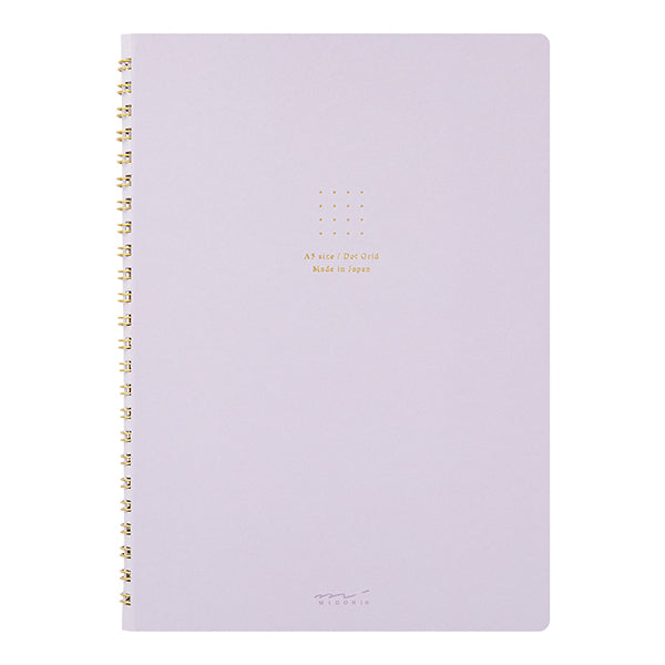 Midori | Cuaderno Anillas Color A5 Puntos Purple