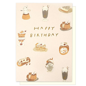 Active | Tarjeta de Felicitación Shochirou Tobimatsu Birthday Festival of Dessert