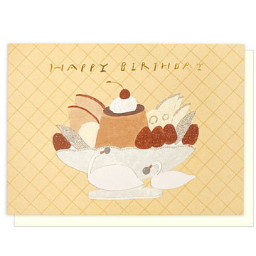 Active | Tarjeta de Felicitación Shochirou Tobimatsu Birthday Pudding A La Mode