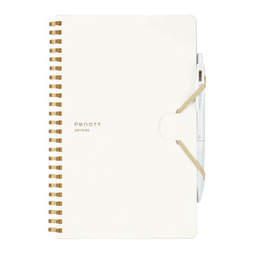 Kokuyo | Soft Ring Notebook Penott A5 White (Checkered)