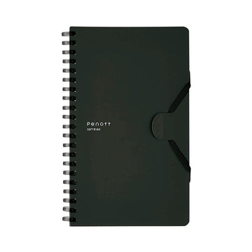 Kokuyo | Cuaderno Soft Ring Penott B6 Black (Cuadros)