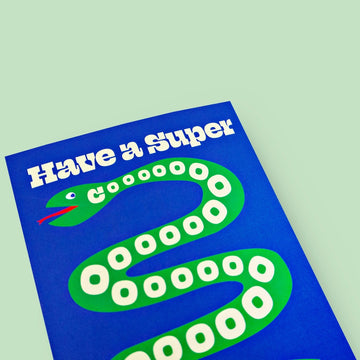 Good Thanks Paper | Tarjeta de Felicitación Super Cool Snake Birthday