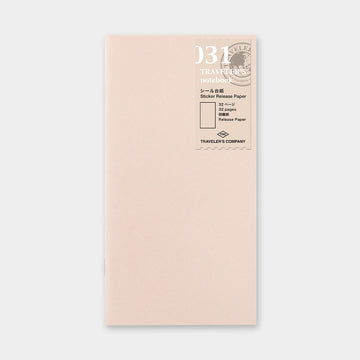 Traveler's Company | Recambio Regular 031 Sticker Release Paper