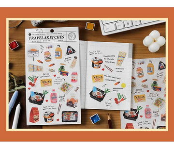 Infeel.me | Travel sketches stickers convenient lunch