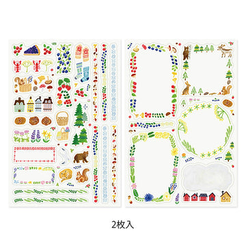 Midori | Yuru Log Forest Scandinavia Stickers (2pc)
