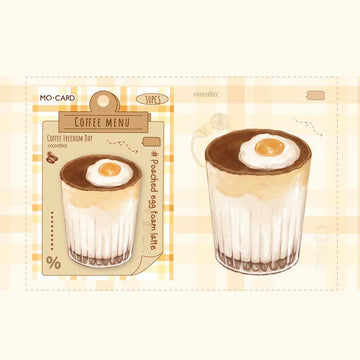 Mo Card | Notas Adhesivas Coffee Menu Poached Egg Foam Latte