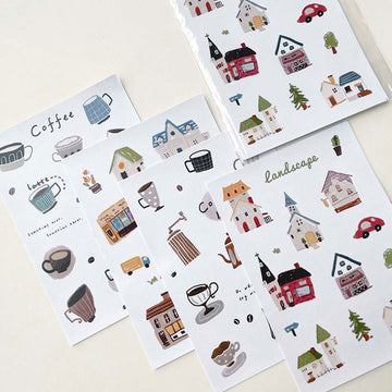 YiEr | Set de Pegatinas Cups And Houses