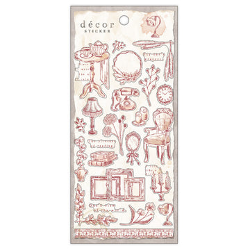 Mind wave | Maroon decor stickers