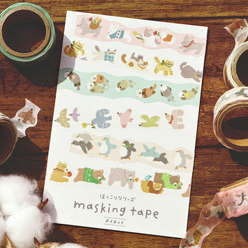 Mind wave | Die Cut Hokkori Bear Washi Tape